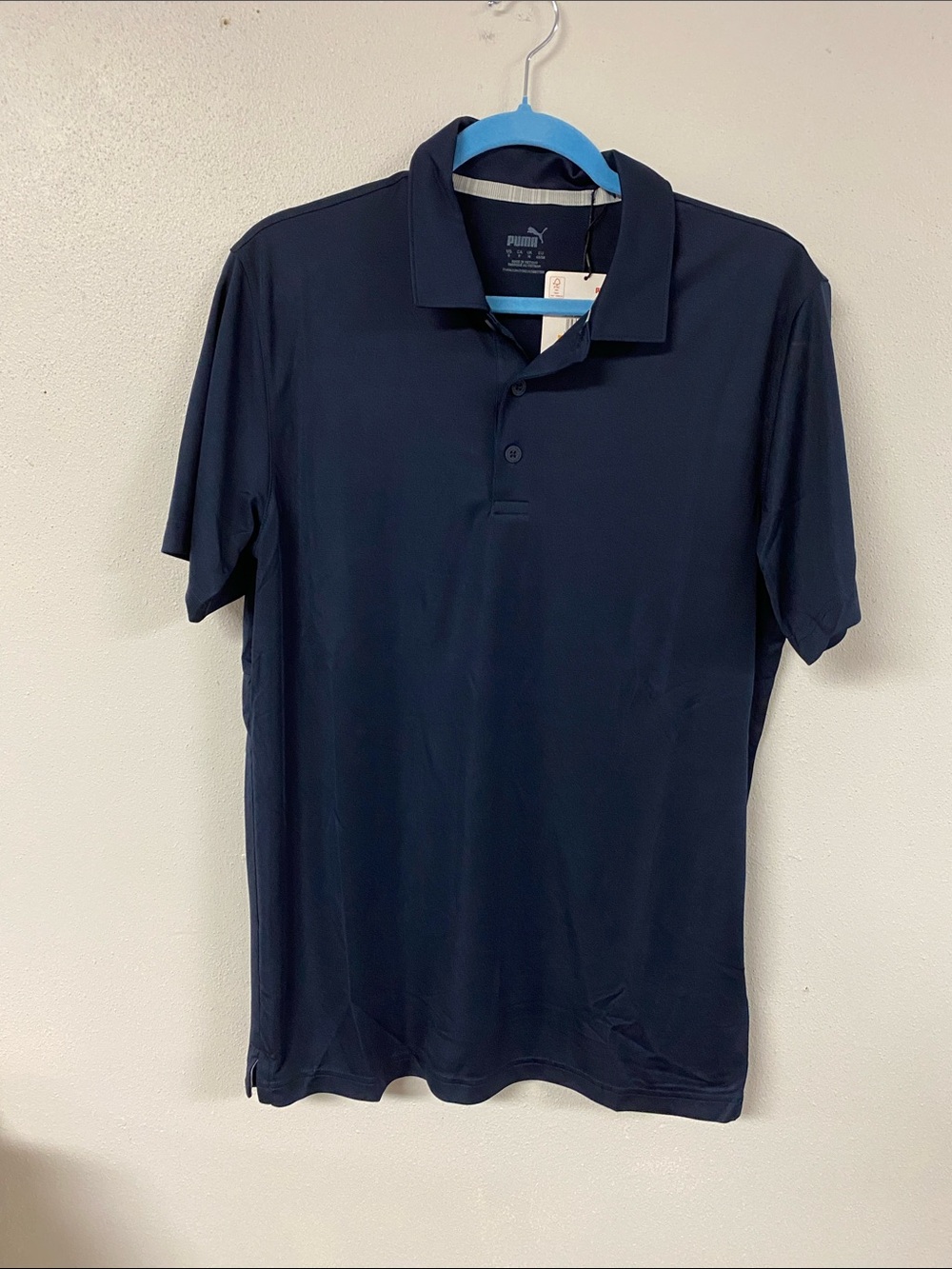Puma Men's Navy Blue Short Sleeve Polo. NWT. Size S